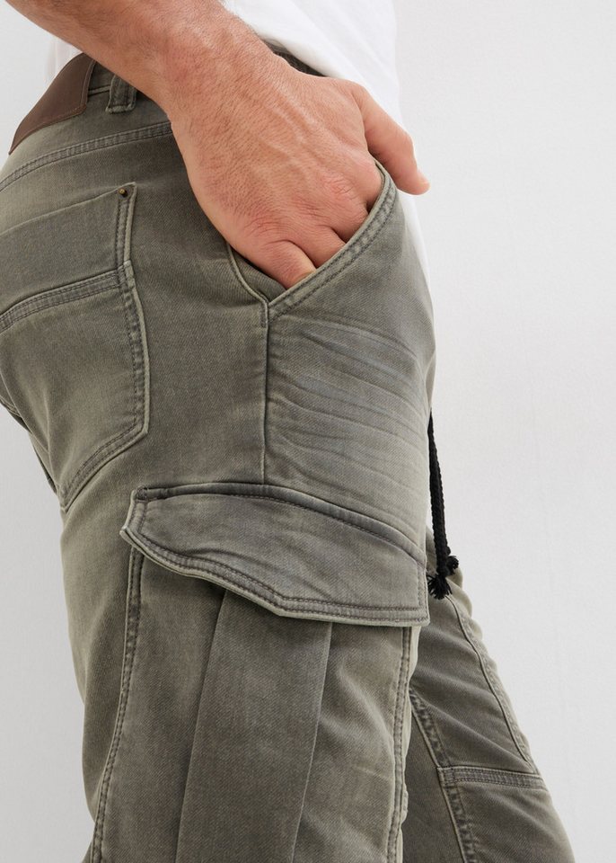 bonprix Bermudas aus Baumwolle und Polyester, mit Used-Effekt, regular fit – Bild 3 von 5
