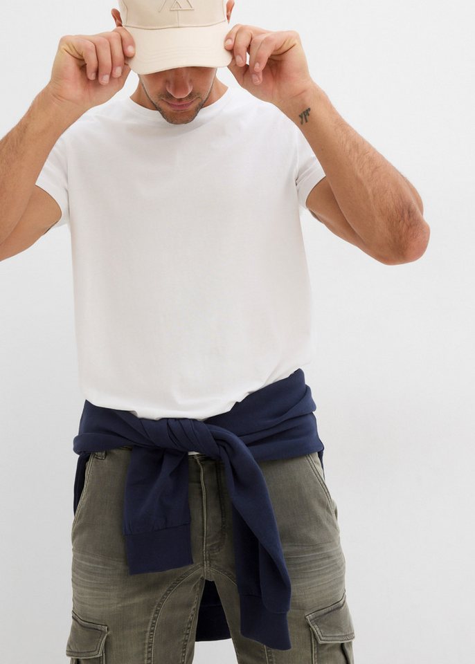 bonprix Bermudas aus Baumwolle und Polyester, mit Used-Effekt, regular fit – Bild 4 von 5
