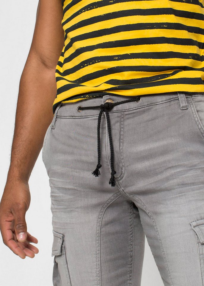 bonprix Bermudas aus Baumwolle und Polyester, mit Used-Effekt, regular fit – Bild 3 von 5