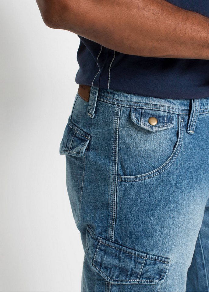 bonprix Bermudas aus Baumwolle, Relaxed Fit, im Denim-Look – Bild 3 von 5