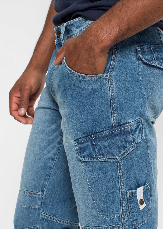 bonprix Bermudas aus Baumwolle, Relaxed Fit, im Denim-Look – Bild 4 von 5