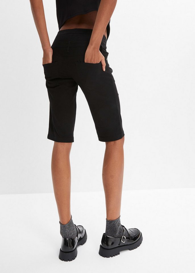 bonprix Bermudas aus elastischem Baumwoll-Mix, Regular Fit Passform, hohe Taille – Bild 2 von 5