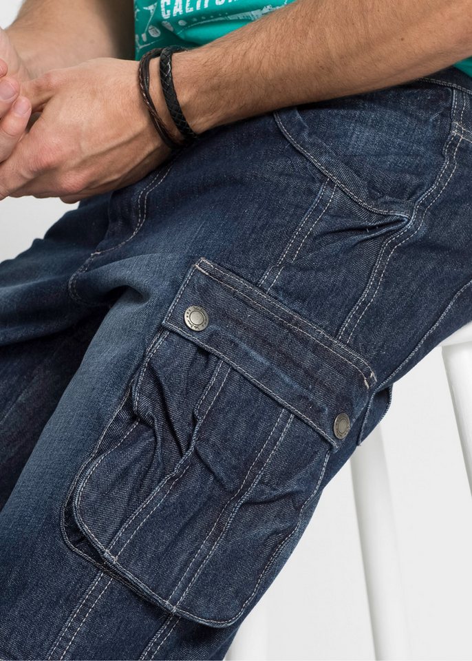 bonprix Bermudas mit Used-Effekt, regular fit, aus Baumwolle – Bild 3 von 5