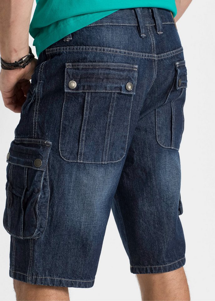 bonprix Bermudas mit Used-Effekt, regular fit, aus Baumwolle – Bild 4 von 5