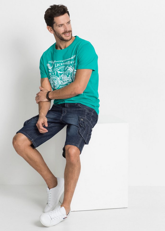 bonprix Bermudas mit Used-Effekt, regular fit, aus Baumwolle – Bild 5 von 5