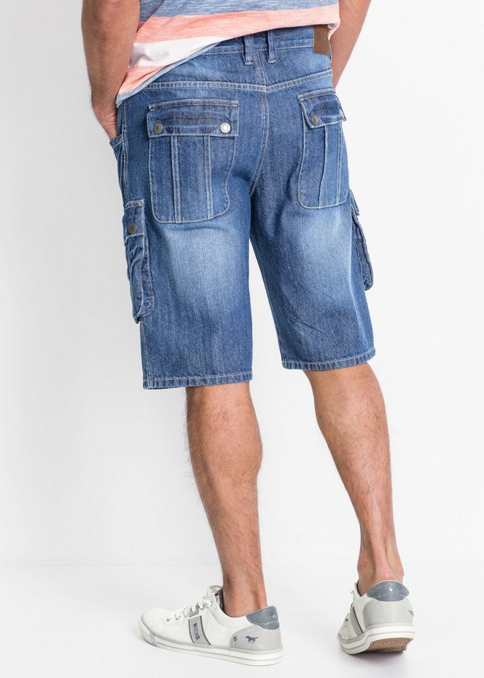 bonprix Bermudas mit Used-Effekt, regular fit, aus Baumwolle – Bild 2 von 5