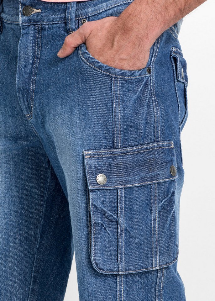 bonprix Bermudas mit Used-Effekt, regular fit, aus Baumwolle – Bild 4 von 5