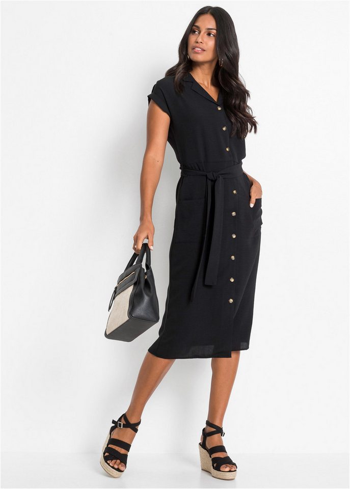 bonprix Blusenkleid eleganter Stil, mit kurzem Arm, mit Reverskragen – Bild 5 von 5