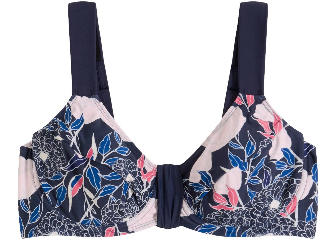 bonprix Bügel-Bikini-Top, Minimizer, mit floralem Muster, sportlicher Stil – Bild 2 von 5