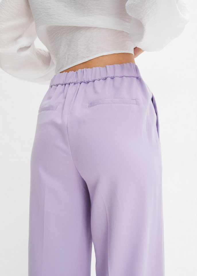 bonprix Bundfaltenhose aus Polyester, Viskose und Elasthan, Loose Fit, festlicher Stil – Bild 4 von 5