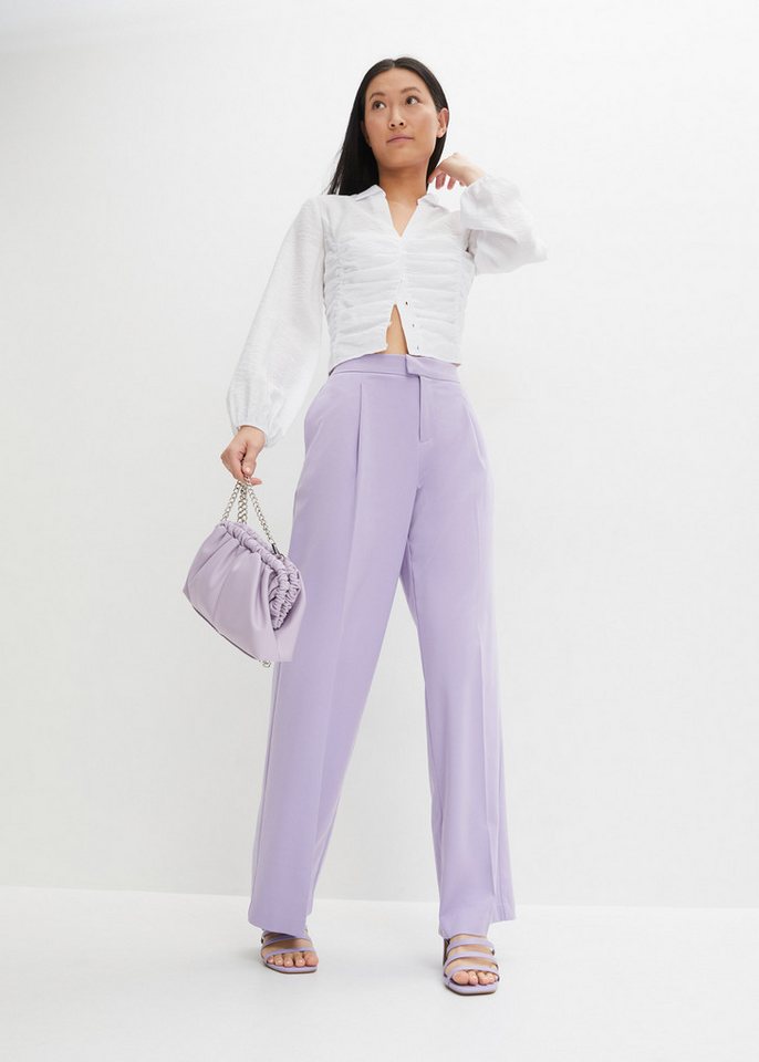 bonprix Bundfaltenhose aus Polyester, Viskose und Elasthan, Loose Fit, festlicher Stil – Bild 5 von 5