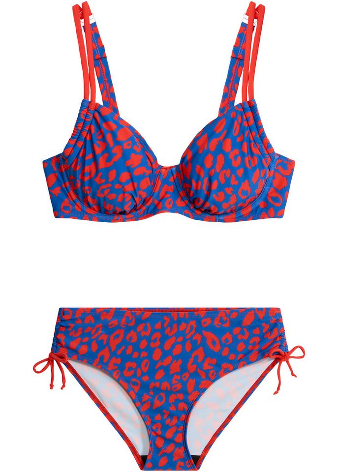 bonprix Bustier-Bikini (Set) mit Bügel, im Leo-Design, sportlicher Stil, aus Polyamid und Elasthan – Bild 2 von 5