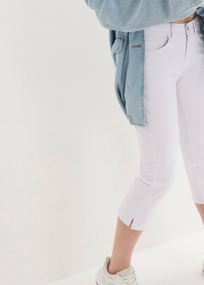 bonprix Caprijeans 3/4-Capri-Look, Five-Pocket Style, Regular Fit, schmale Beinform – Bild 3 von 5