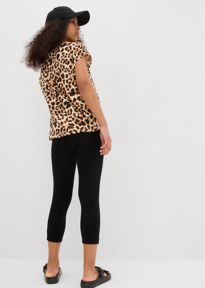 bonprix Caprileggings (Packung, 2er) aus Baumwoll-Mix, Skinny Fit, Capri-Länge, im 2er-Pack – Bild 3 von 5
