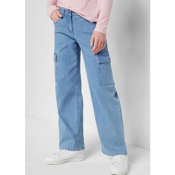 bonprix Cargojeans Loose Fit, Mid Waist, mit aufgesetzten Taschen