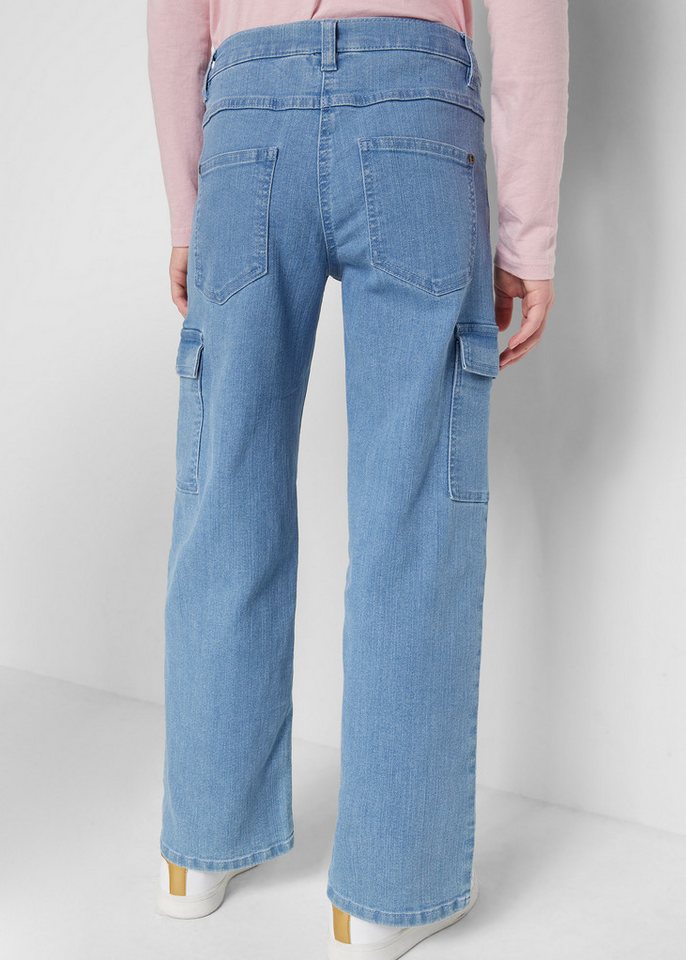 bonprix Cargojeans Loose Fit, Mid Waist, mit aufgesetzten Taschen – Bild 2 von 5