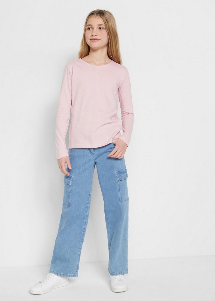 bonprix Cargojeans Loose Fit, Mid Waist, mit aufgesetzten Taschen – Bild 3 von 5