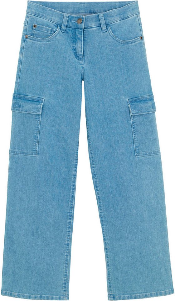 bonprix Cargojeans Loose Fit, Mid Waist, mit aufgesetzten Taschen – Bild 4 von 5