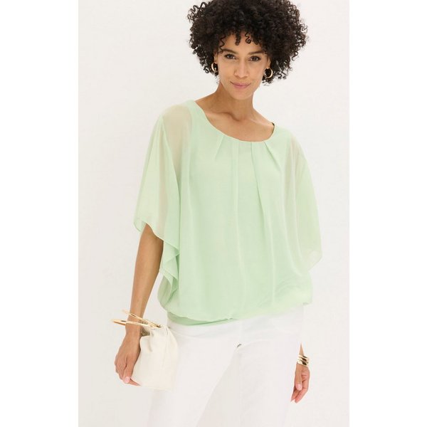 bonprix Chiffonbluse Oversize-Passform, für festliche Anlässe, mit elastischem Bund