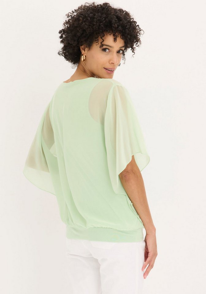 bonprix Chiffonbluse Oversize-Passform, für festliche Anlässe, mit elastischem Bund – Bild 2 von 5