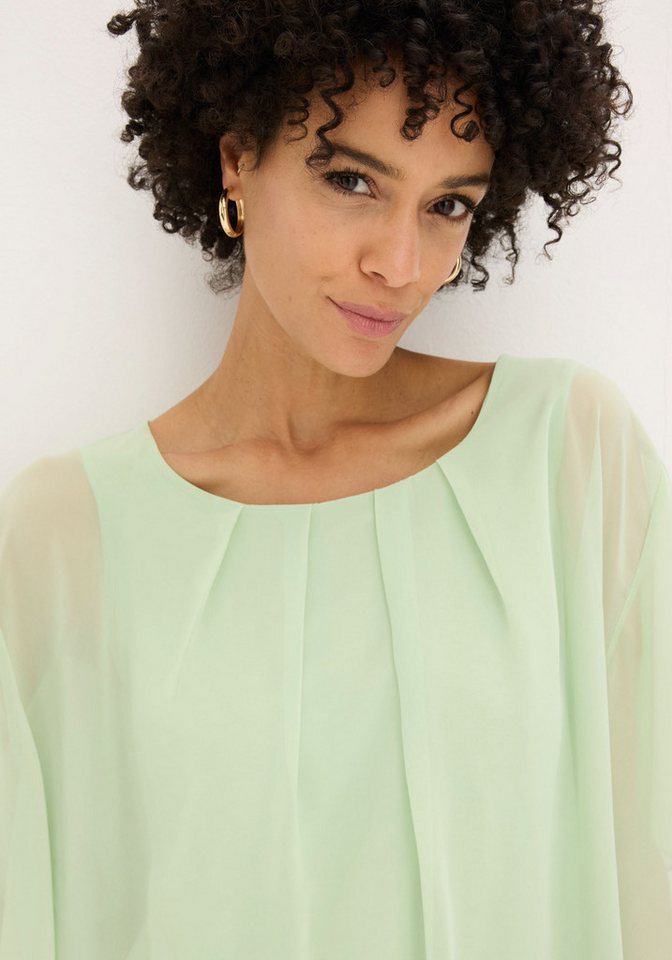bonprix Chiffonbluse Oversize-Passform, für festliche Anlässe, mit elastischem Bund – Bild 3 von 5