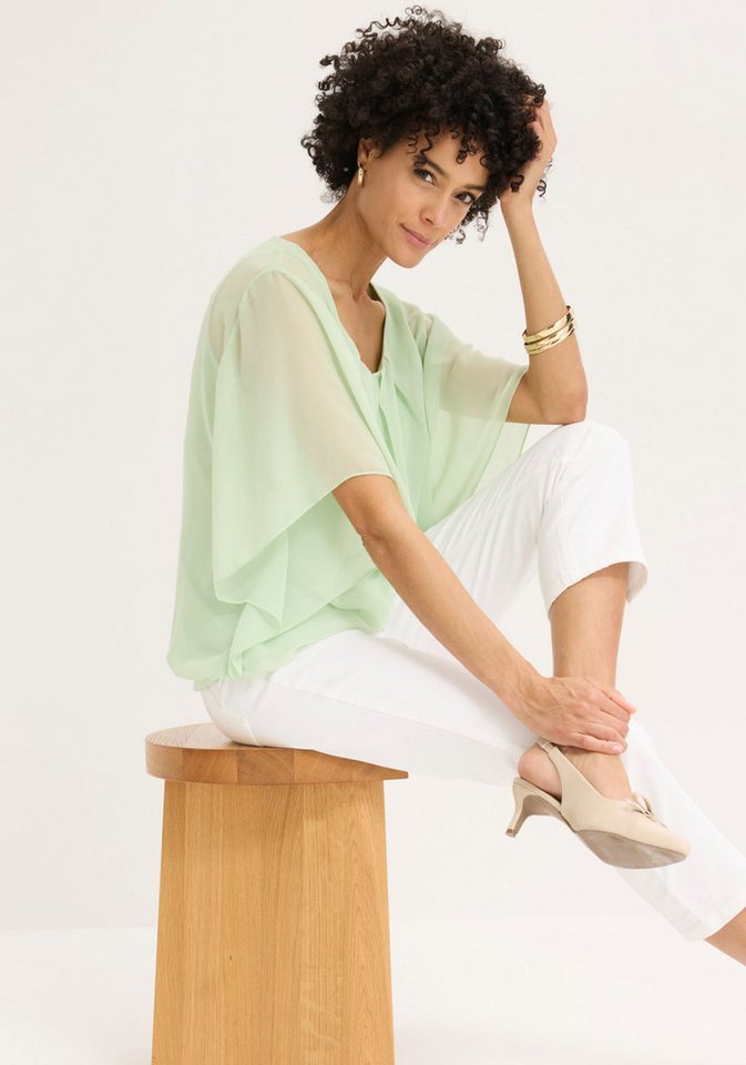 bonprix Chiffonbluse Oversize-Passform, für festliche Anlässe, mit elastischem Bund – Bild 5 von 5
