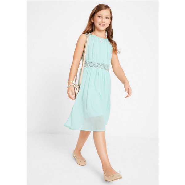 bonprix Chiffonkleid aus Chiffon, mit elastischem Bündchen, gefüttert