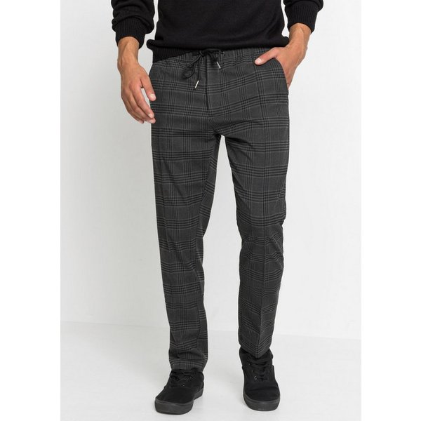bonprix Chinohose aus Polyester, Viskose und Elasthan, mit elastischem Taillenabschluss