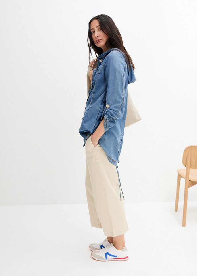 bonprix Hemdjacke mit Kapuze, Loose Fit Passform – Bild 4 von 5