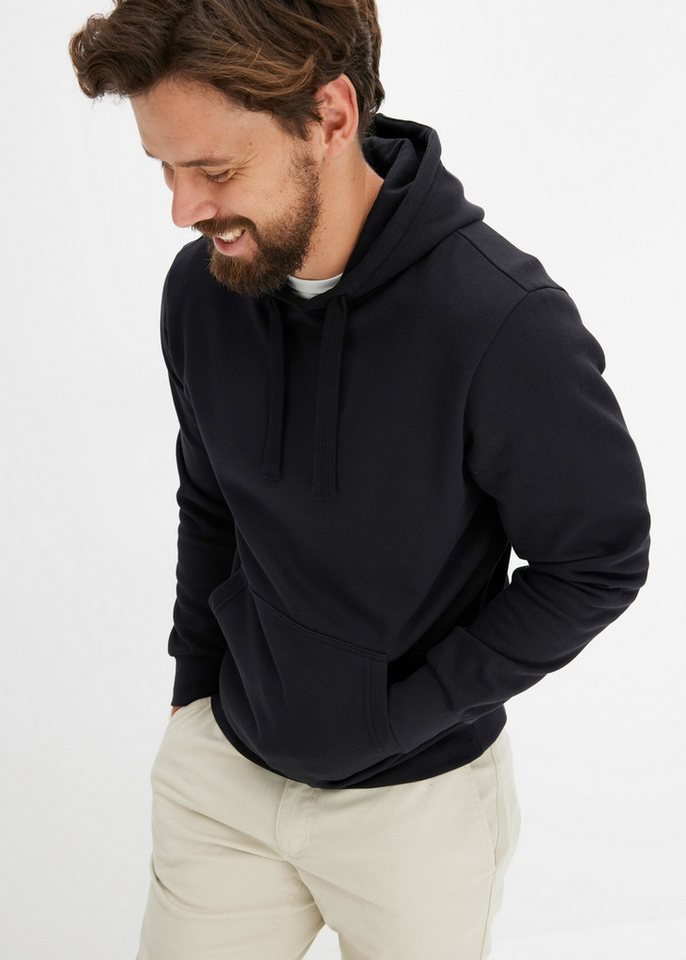 bonprix Hoodie mit Kängurutasche, in weicher Qualität – Bild 2 von 5