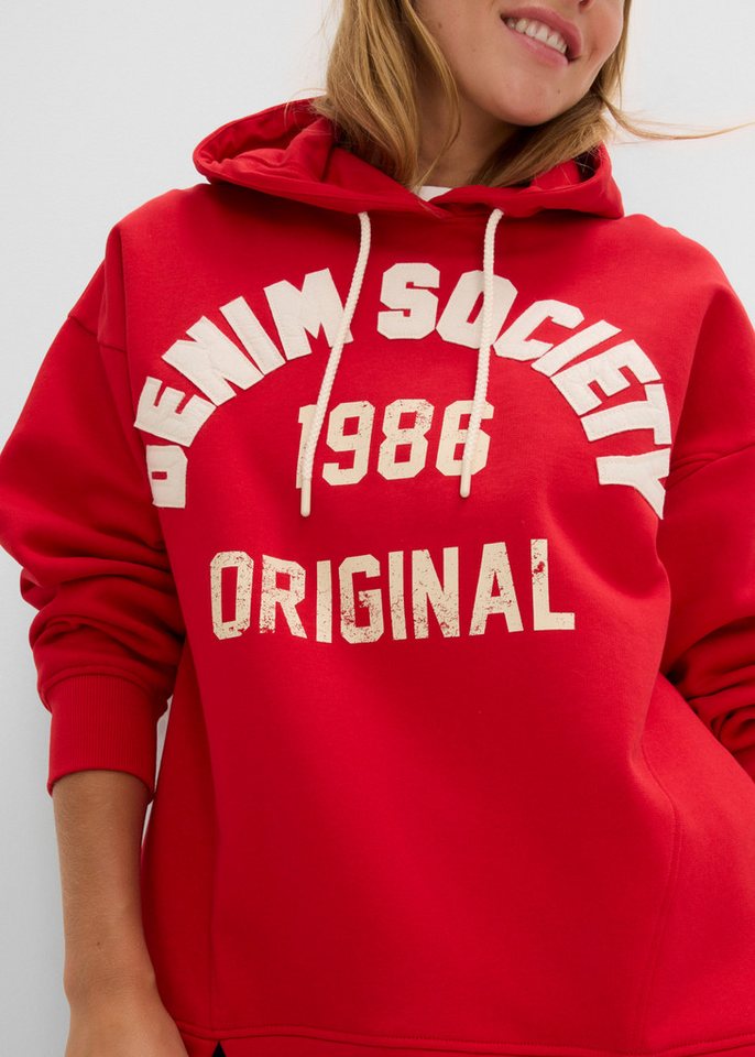 bonprix Hoodie Oversize-Passform, mit Druck, Langarm, aus Baumwolle, im Casual-Stil – Bild 5 von 5