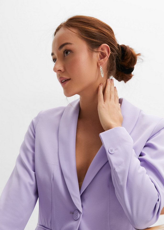 bonprix Jackenblazer eleganter Look, schmale Passform, aus Polyester und Elasthan – Bild 4 von 5