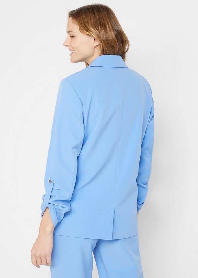 bonprix Jackenblazer mit klassischem Reverskragen, mit Stretch-Material, Krempelärmel – Bild 2 von 5