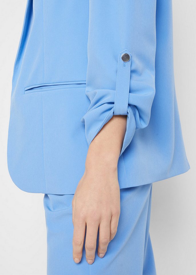 bonprix Jackenblazer mit klassischem Reverskragen, mit Stretch-Material, Krempelärmel – Bild 3 von 5