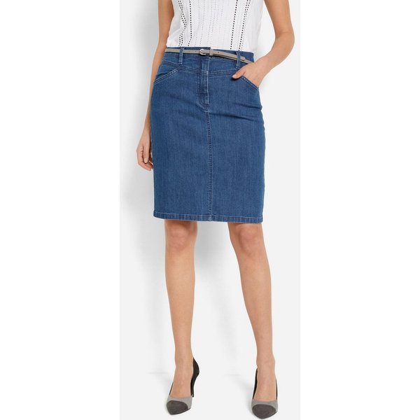 bonprix Jeansrock aus elastischem Material, körpernahe Passform, unifarben