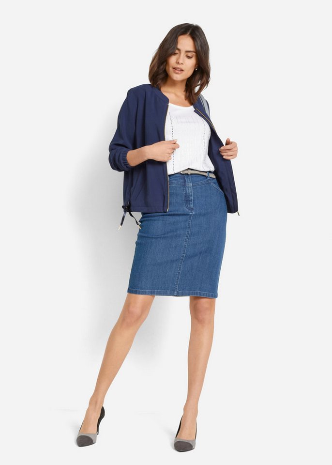 bonprix Jeansrock aus elastischem Material, körpernahe Passform, unifarben – Bild 5 von 5