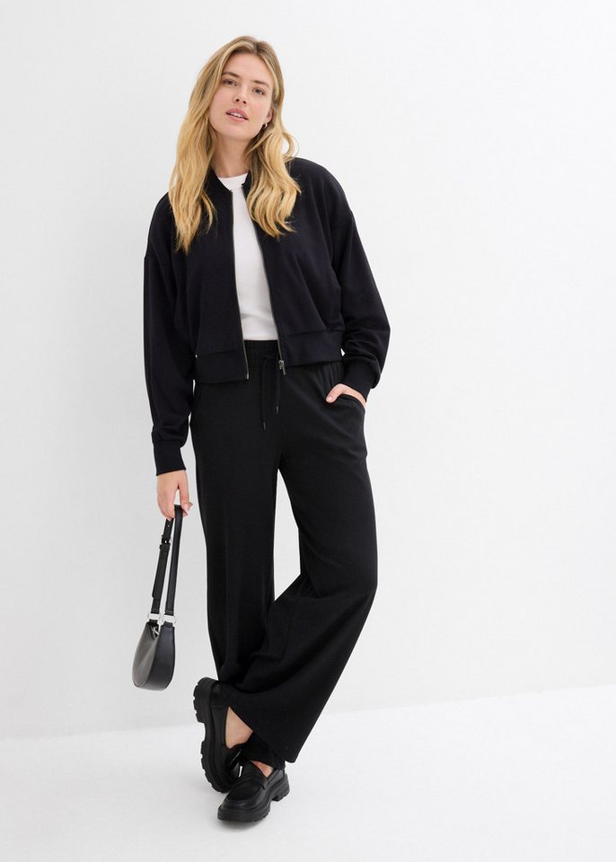 bonprix Jerseyhose aus Baumwolle, lockere Passform, weites Bein, Casual Stil – Bild 5 von 5