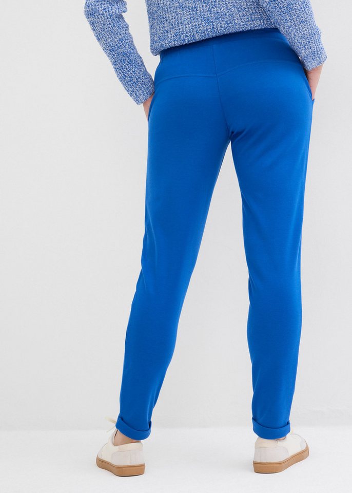 bonprix Jerseyhose aus Viskose, Polyester und Elasthan, mit Bequembund und Kordelzug – Bild 2 von 5