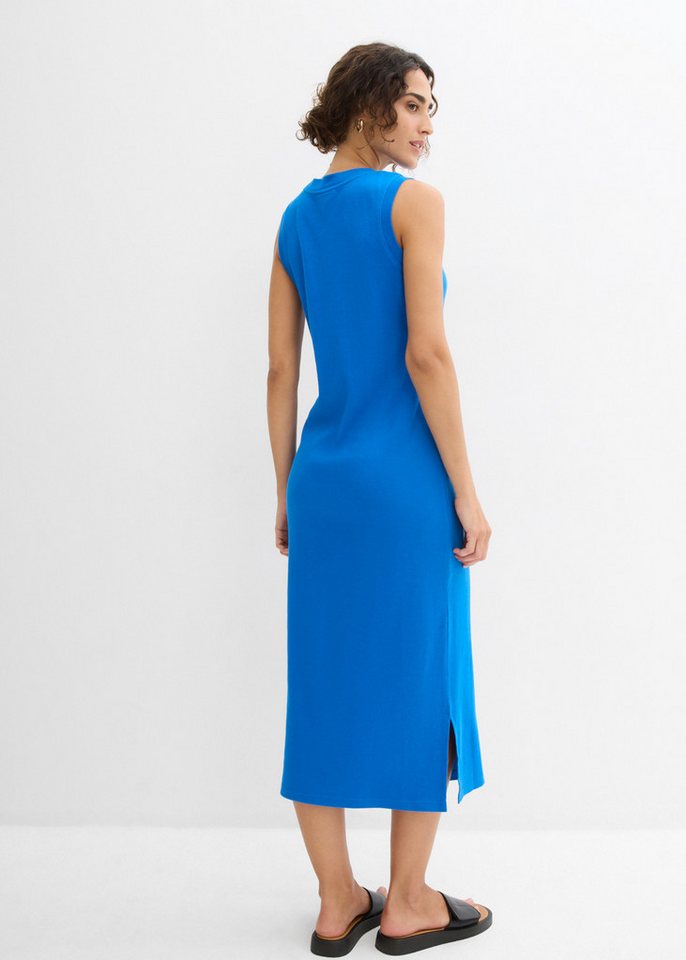 bonprix Jerseykleid aus Rippjersey, mit rundem geripptem Halsausschnitt, ohne Ärmel – Bild 2 von 5