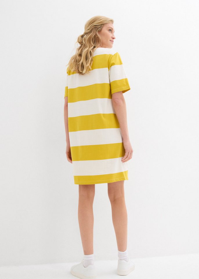 bonprix Jerseykleid Oversize-Passform, aus Baumwolle, Kurzarm-Design, Boxykleid – Bild 2 von 5