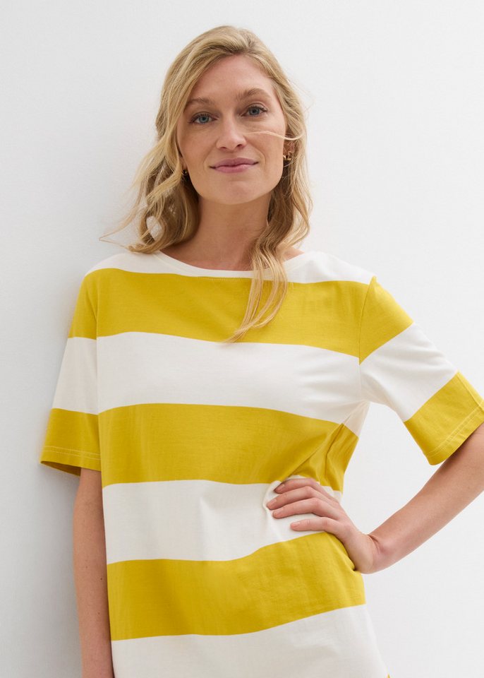 bonprix Jerseykleid Oversize-Passform, aus Baumwolle, Kurzarm-Design, Boxykleid – Bild 5 von 5