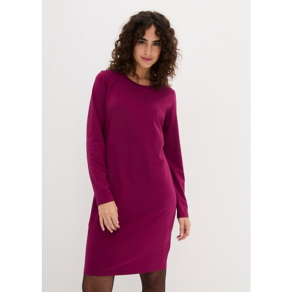 bonprix Jerseykleid (Packung, 2-tlg) für Alltag, schmale Passform, aus Baumwollmischung, kniefrei