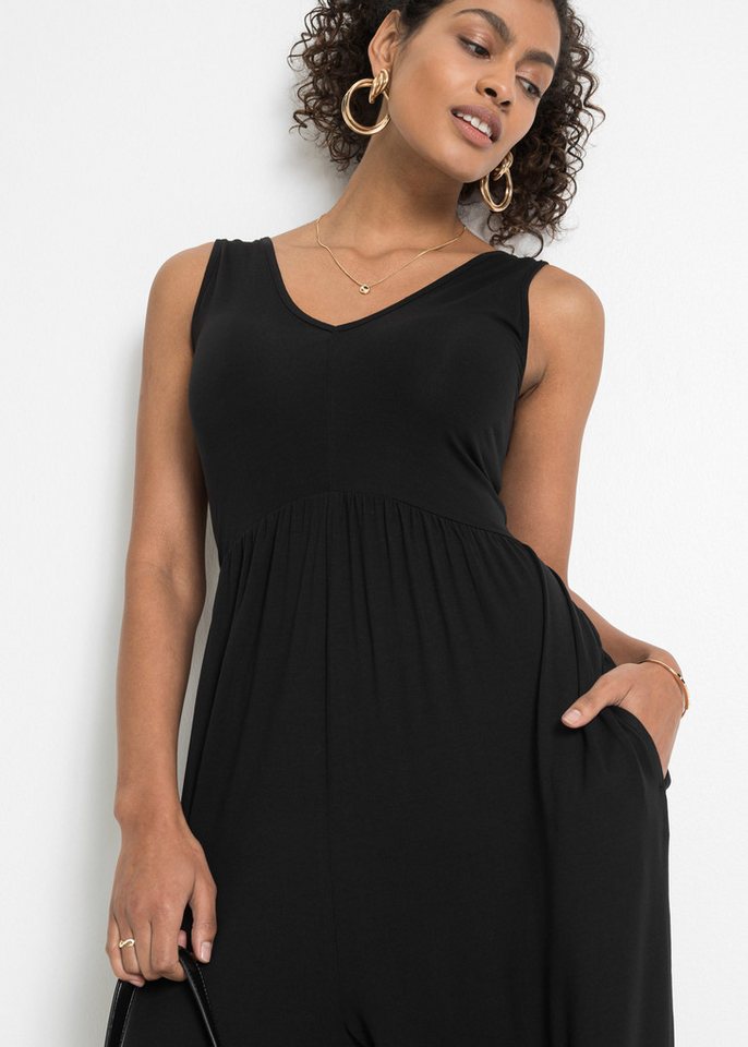bonprix Jumpsuit bequeme Passform, ohne Ärmel, tiefer V-Ausschnitt – Bild 3 von 5