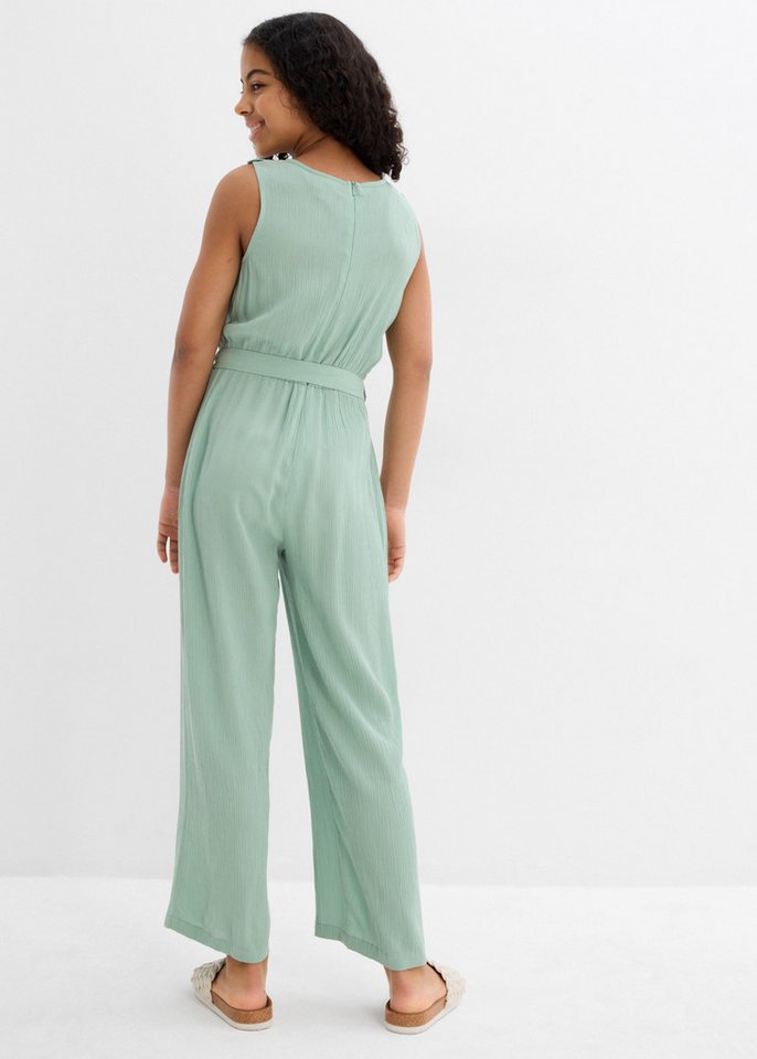bonprix Jumpsuit fließender Schnitt, mit V-Ausschnitt und Rüschen, aus Viskose – Bild 2 von 5