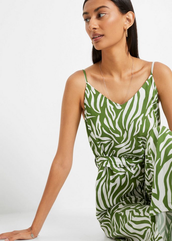 bonprix Jumpsuit mit modischem Druck, aus Viskose, figurumspielende Passform – Bild 4 von 5