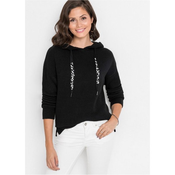 bonprix Kapuzenpullover aus Polyacryl, Polyamid und Polyester, mit Kapuze, Oversize-Design