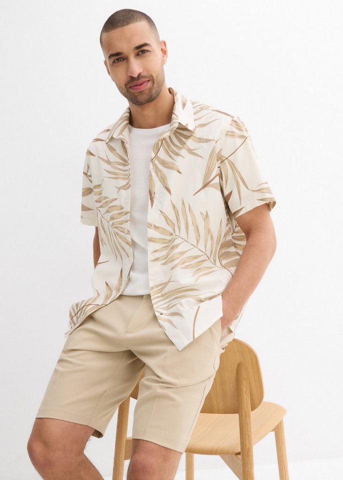 bonprix Kurzarmhemd mit floralem Print, aus reiner Baumwolle, Regular Fit, im Casual-Stil – Bild 3 von 5