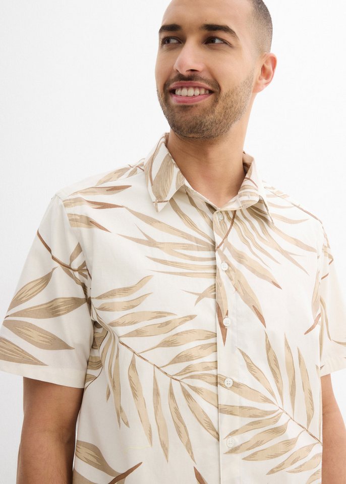 bonprix Kurzarmhemd mit floralem Print, aus reiner Baumwolle, Regular Fit, im Casual-Stil – Bild 5 von 5