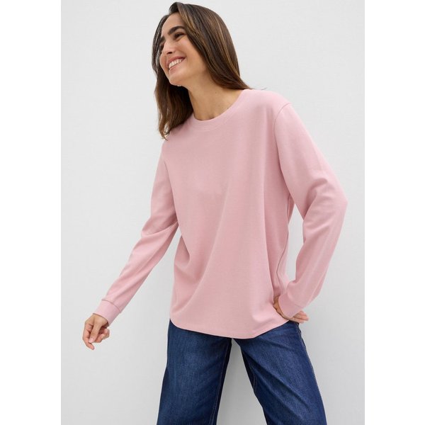 bonprix Langarmshirt Oversize-Passform, aus reiner Baumwolle, im Casual-Stil