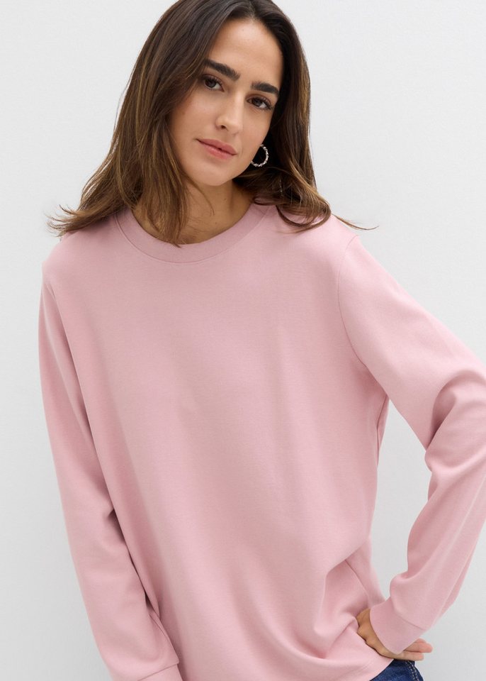 bonprix Langarmshirt Oversize-Passform, aus reiner Baumwolle, im Casual-Stil – Bild 2 von 5
